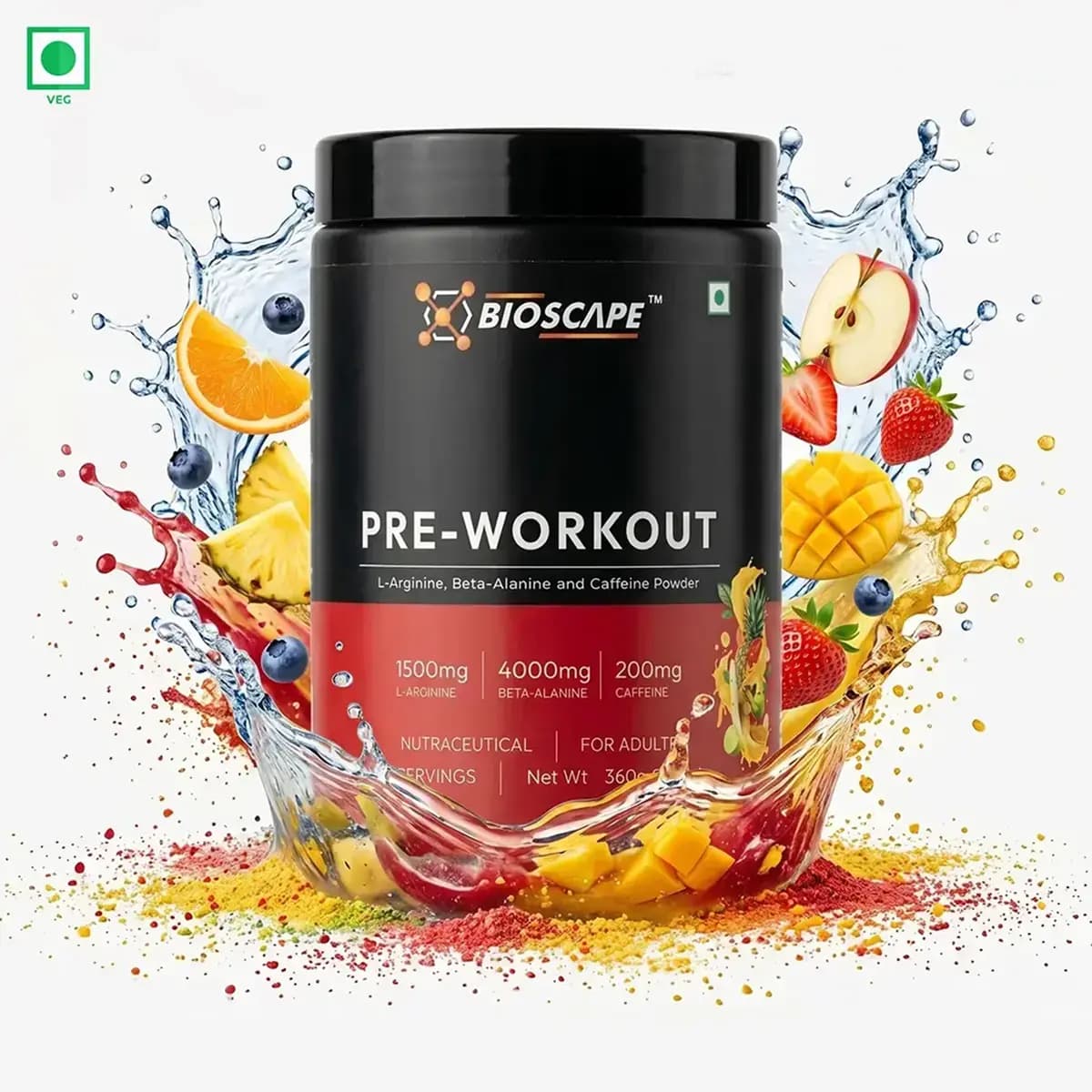 Pre-workout, every amount listed